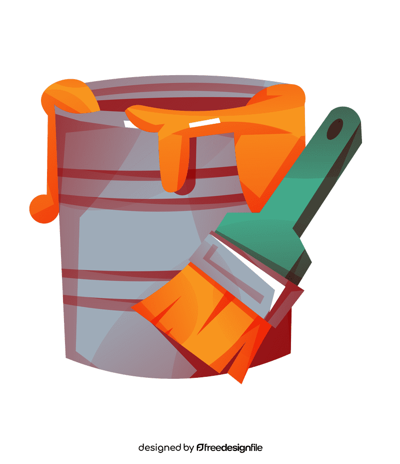 Brush bucket clipart