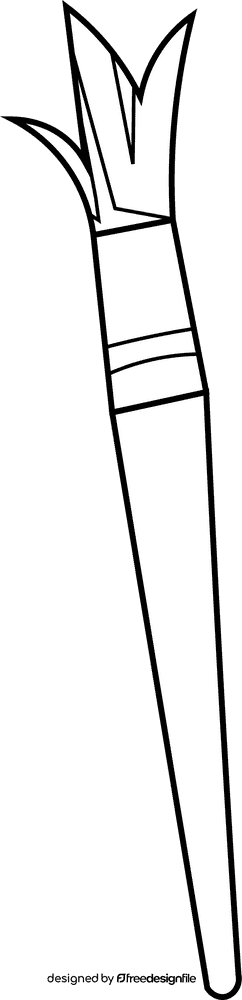 Brush fluffy black and white clipart