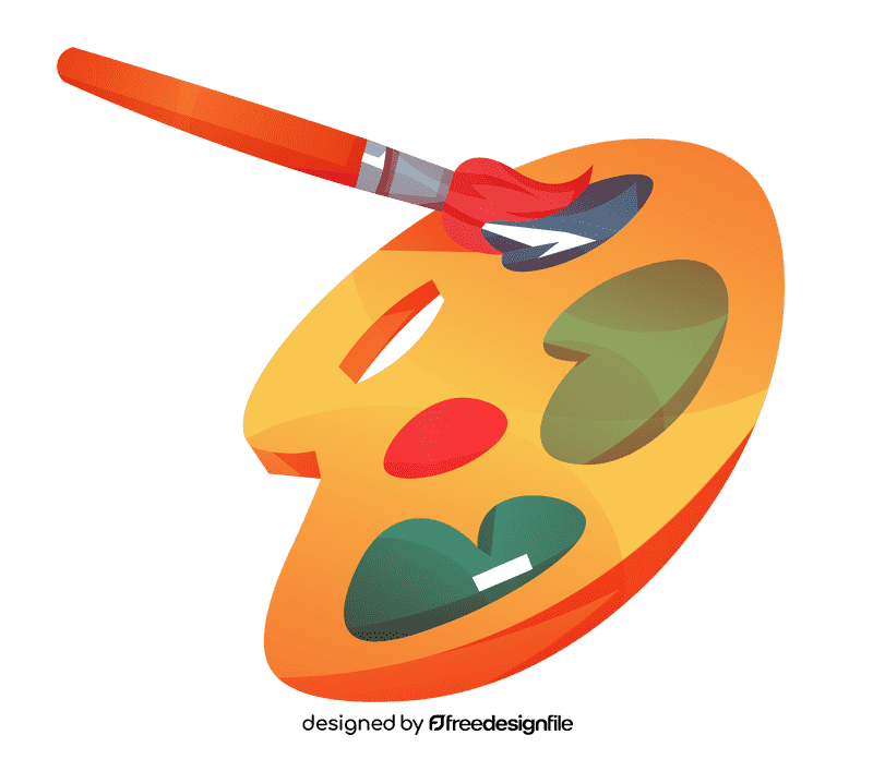 Brush palette clipart