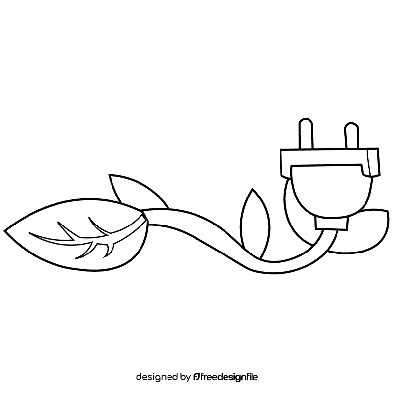 Environment fork black and white clipart