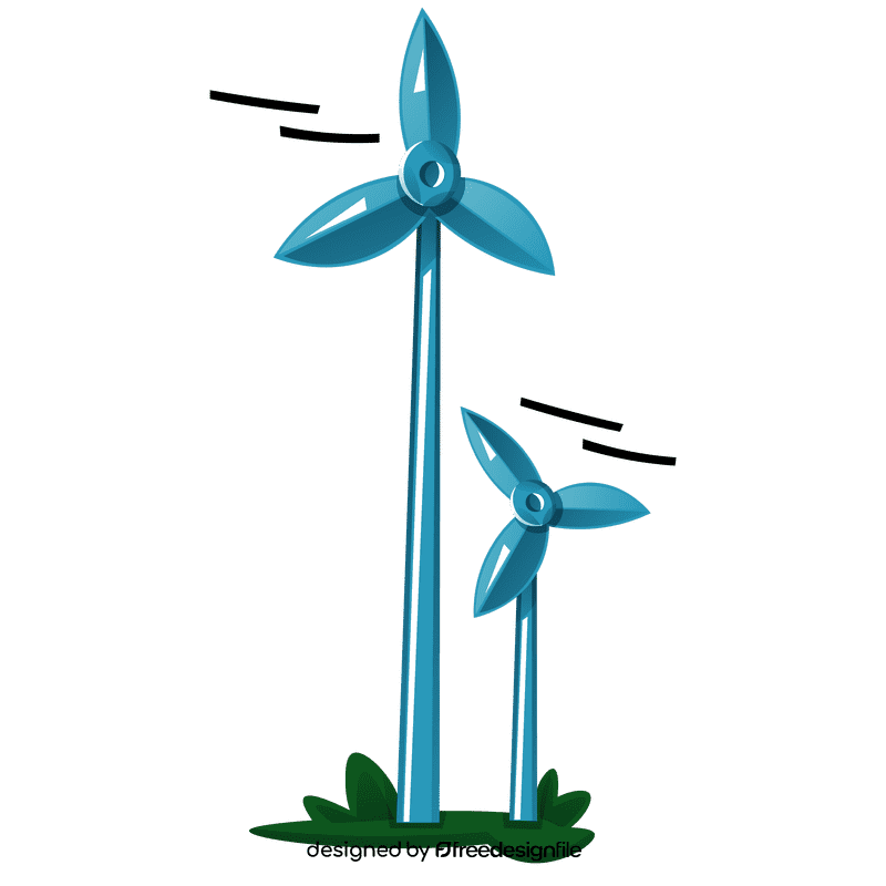 Environment wind turbines clipart