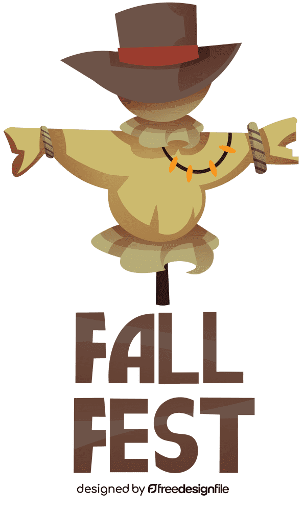 Fall festival scarecrow clipart
