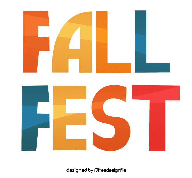 Fall festival sign clipart