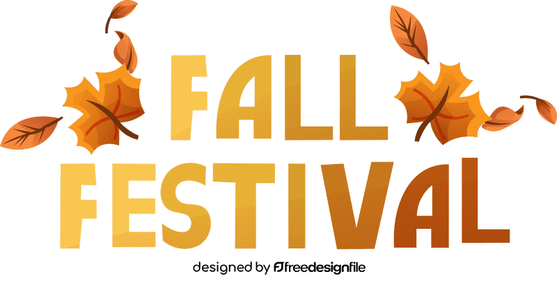 Fall festival sign clipart