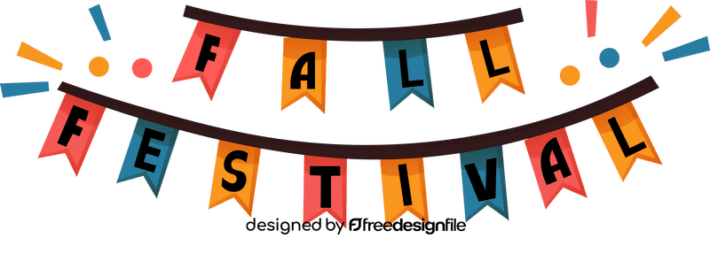 Fall festival signboard clipart