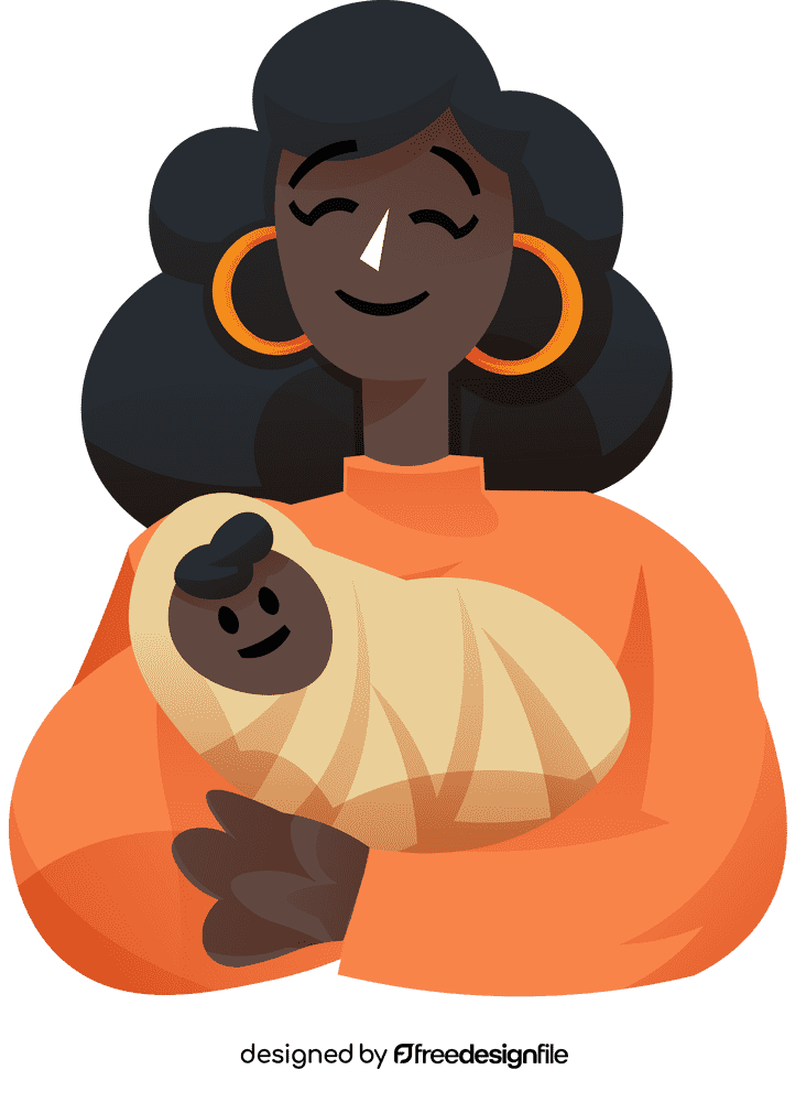 Family young mother clipart