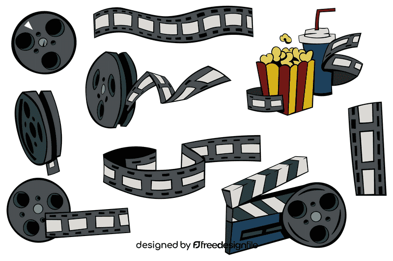 Film reel vector