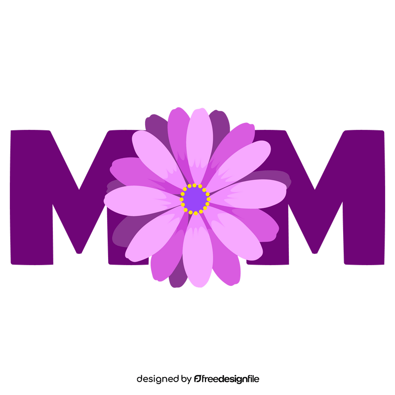 Mothers Day MOM flower clipart