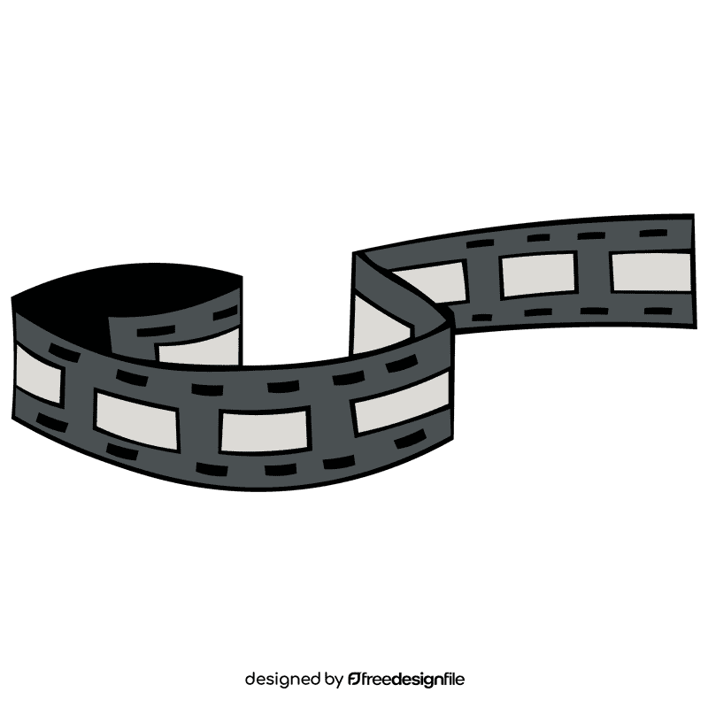 Film reel curved tape clipart