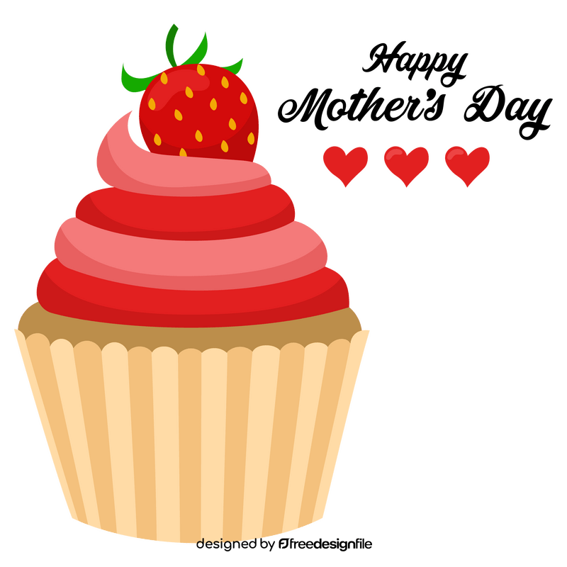 Happy Mothers Day muffin cupcake clipart