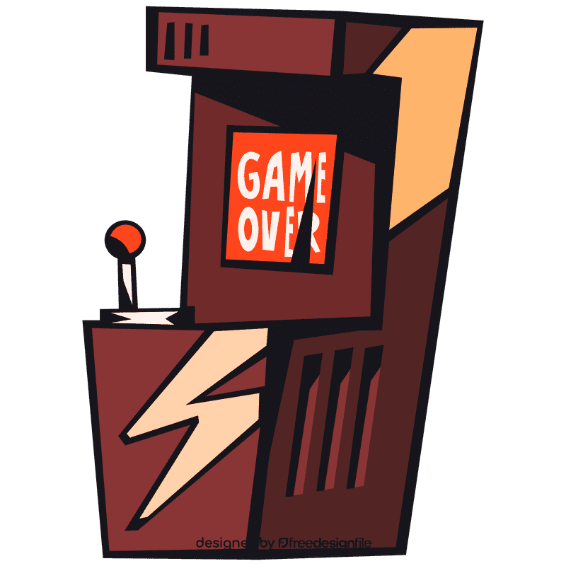 Arcade machine game over clipart