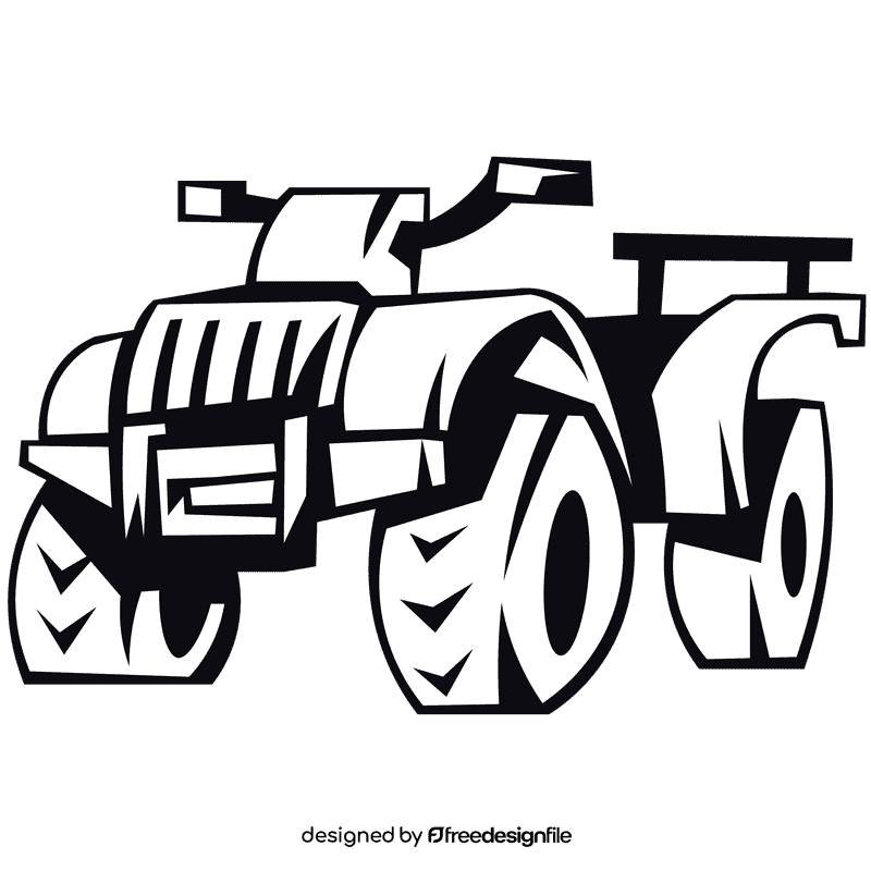 Atv black and white clipart