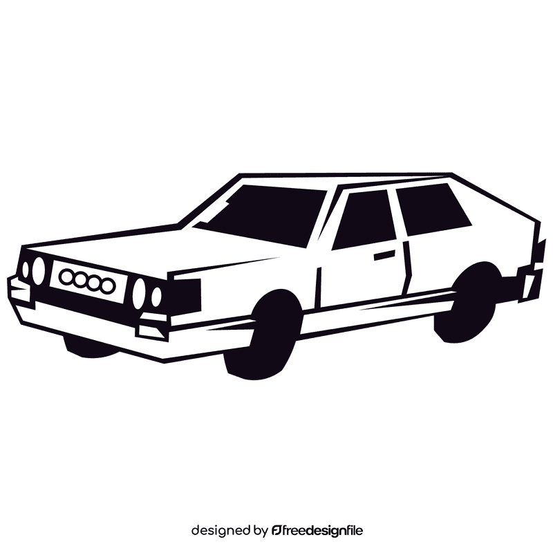 Audi vintage black and white clipart