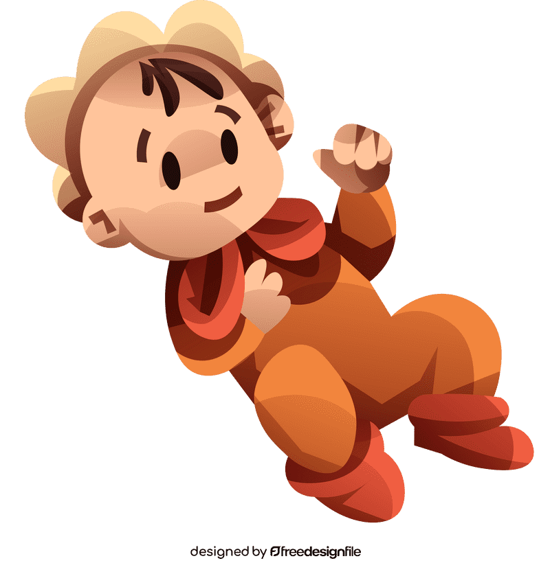 Baby lying clipart