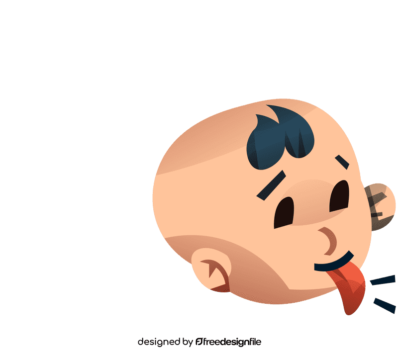 Baby tongue clipart