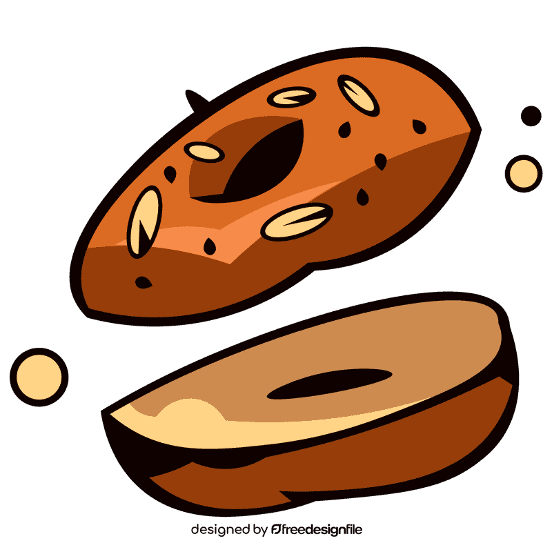 Bagel halves clipart