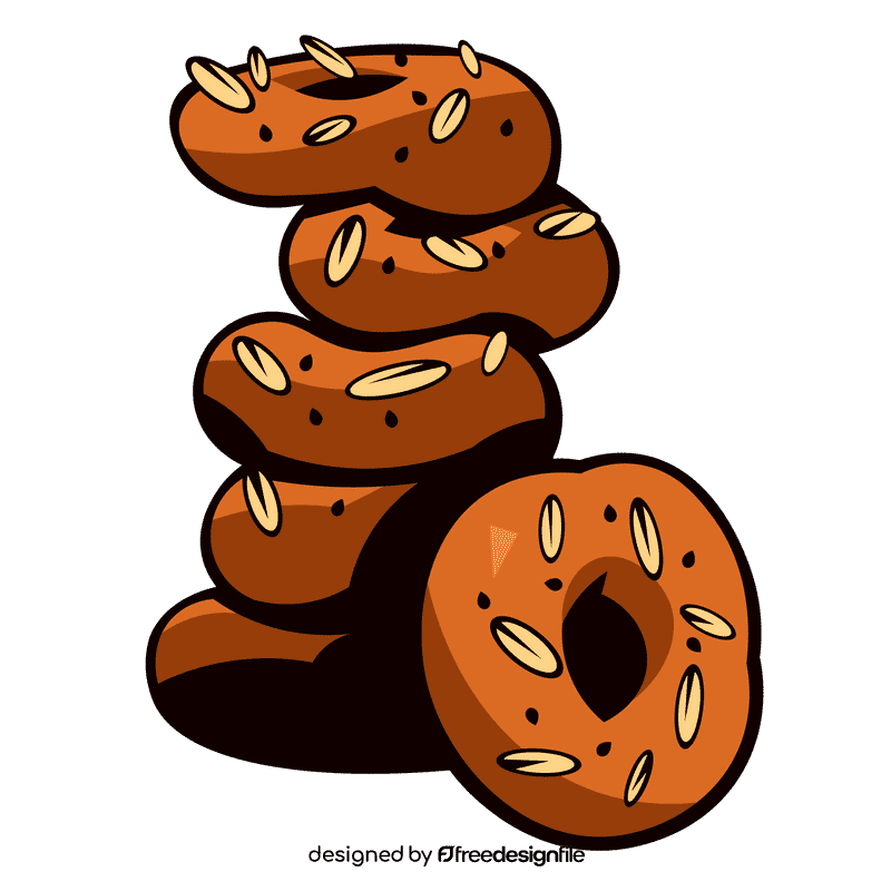 Bagel pile clipart