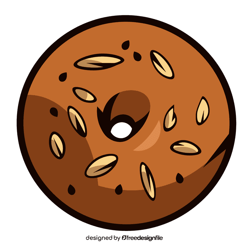 Bagel top view clipart