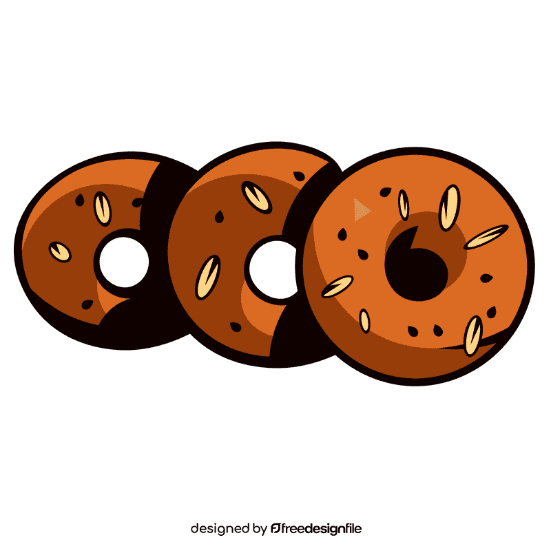 Bagel trio clipart