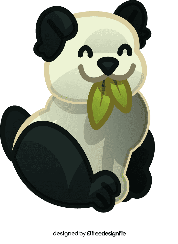 Bamboo panda clipart