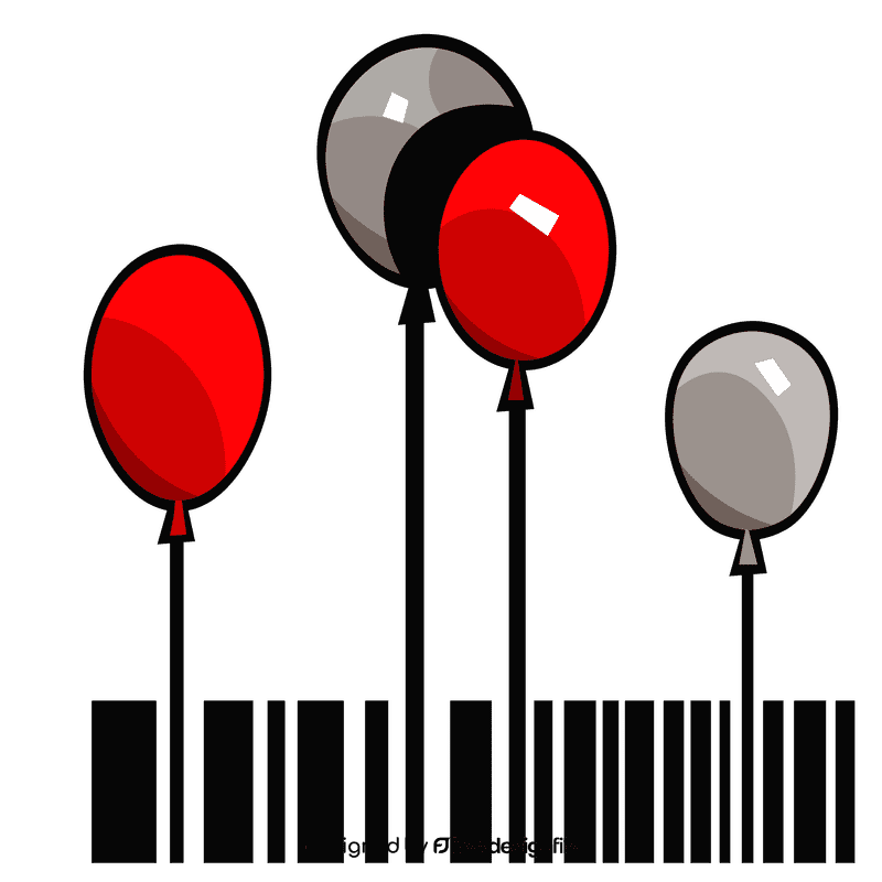 Barcode balloons clipart