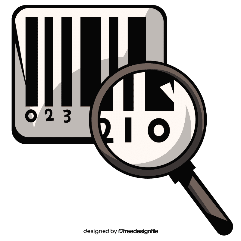 Barcode glass clipart