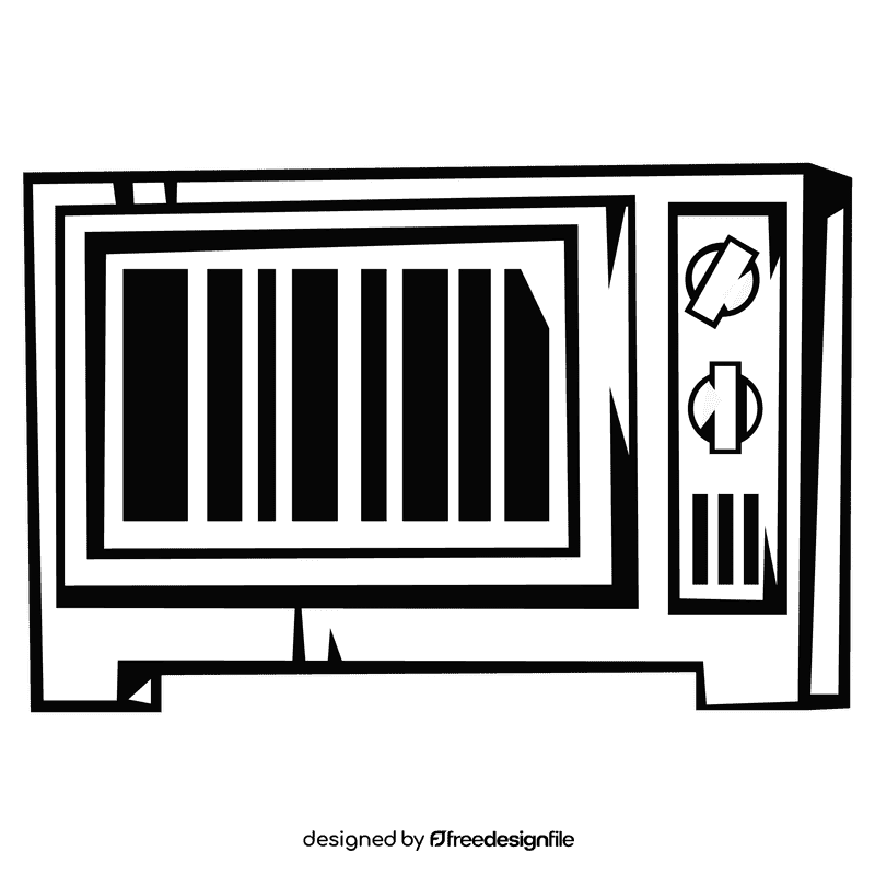 Barcode tv black and white clipart