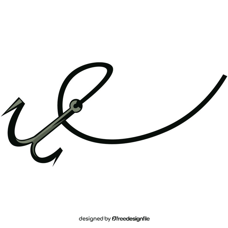 Bass fish anchor clipart