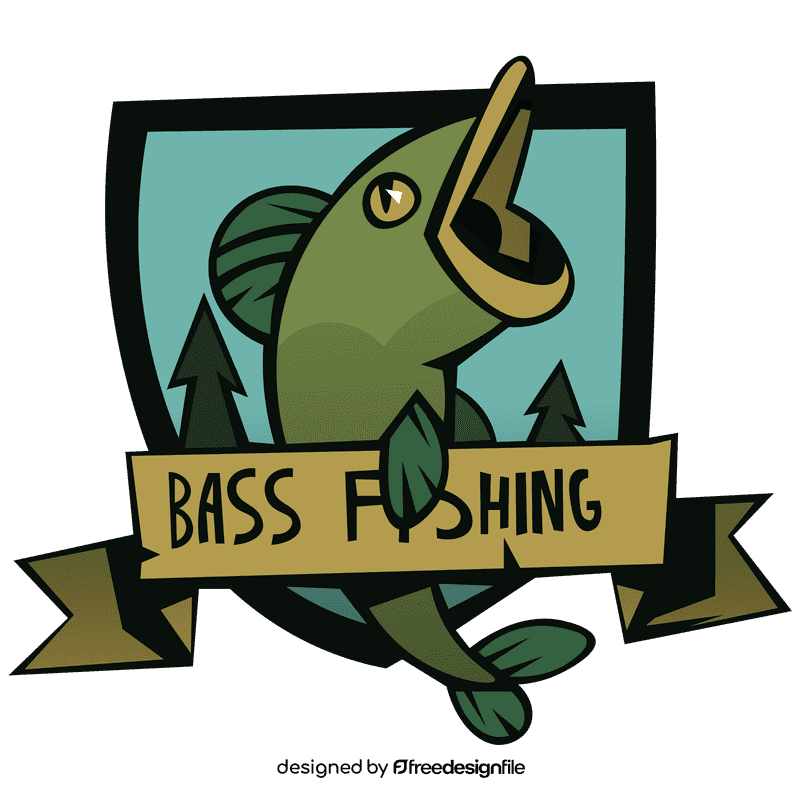 Bass fishing clipart