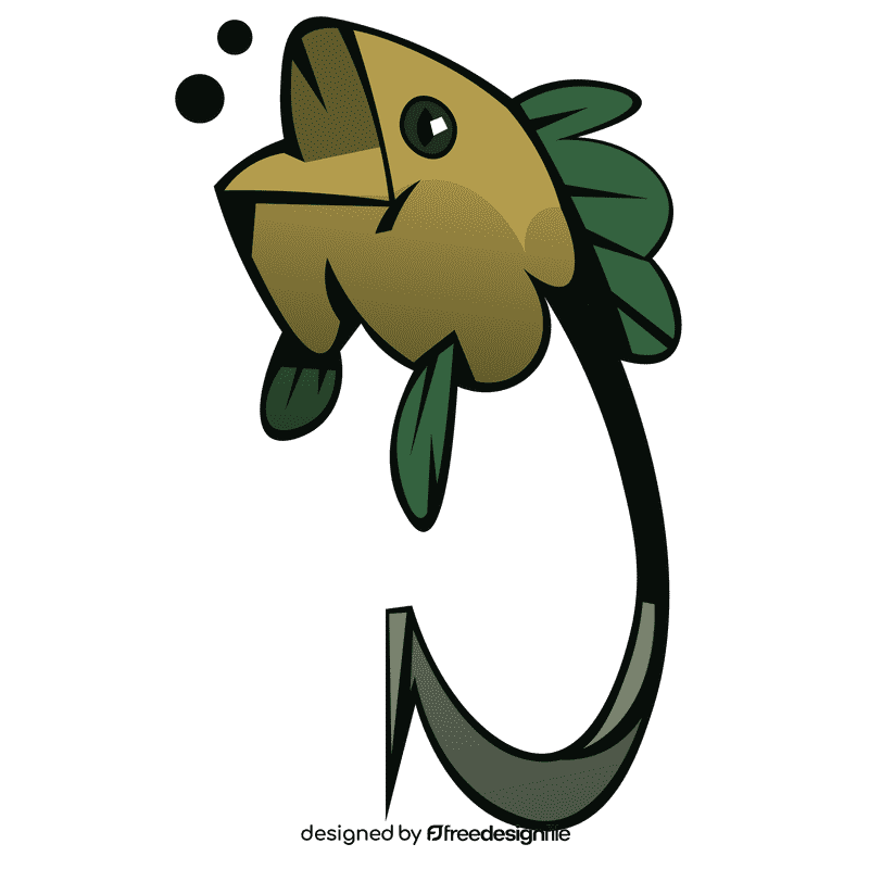 Bass fish fish anchor clipart
