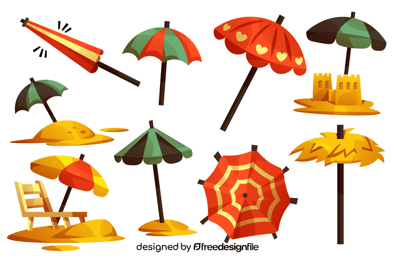 Beach umbrella vector