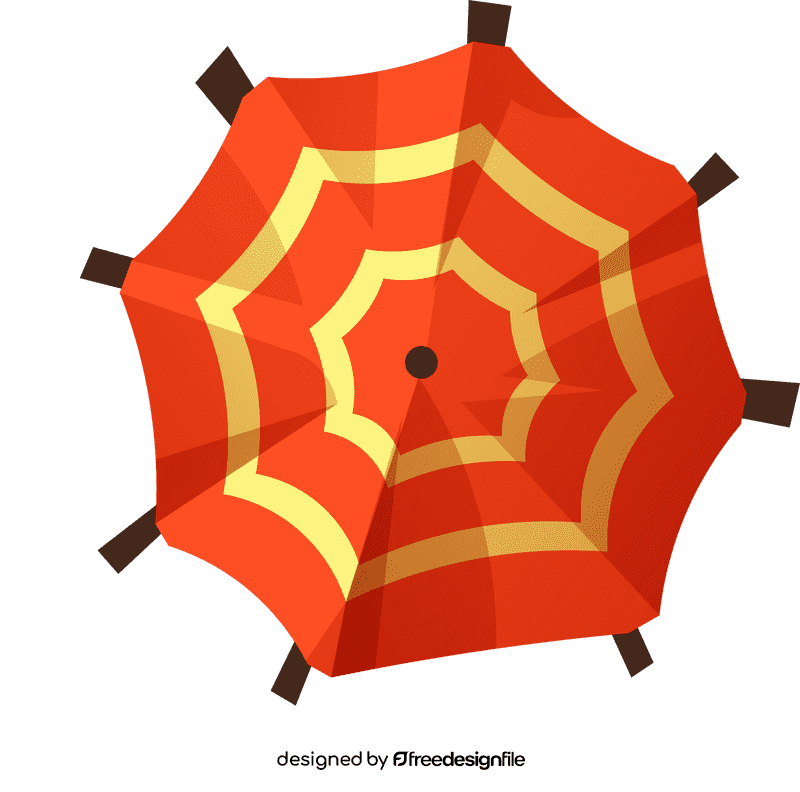 Beach umbrella top clipart
