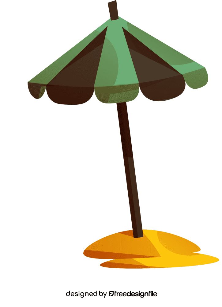 Beach umbrella triangle clipart