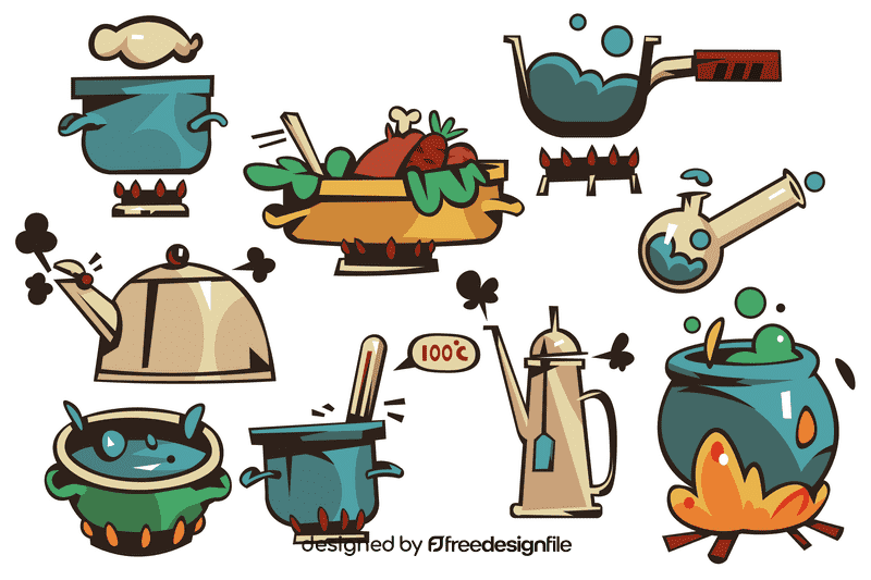 Boiling water vector