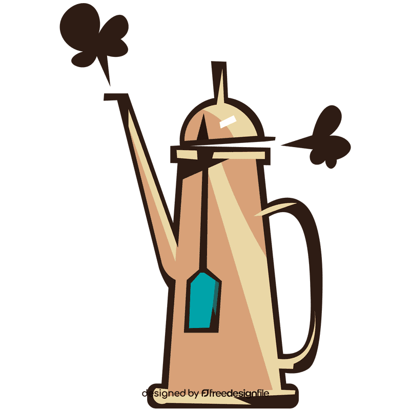 Boiling water tea bag clipart