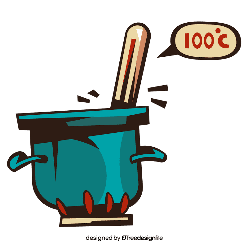 Boiling water temperature clipart