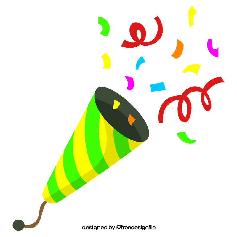 New Year confetti celebration clipart