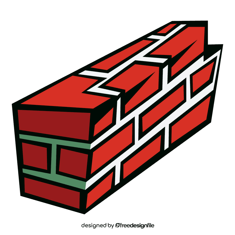 Brick wall in progress clipart