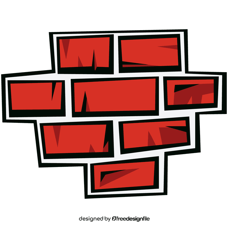 Brick wall wall front clipart