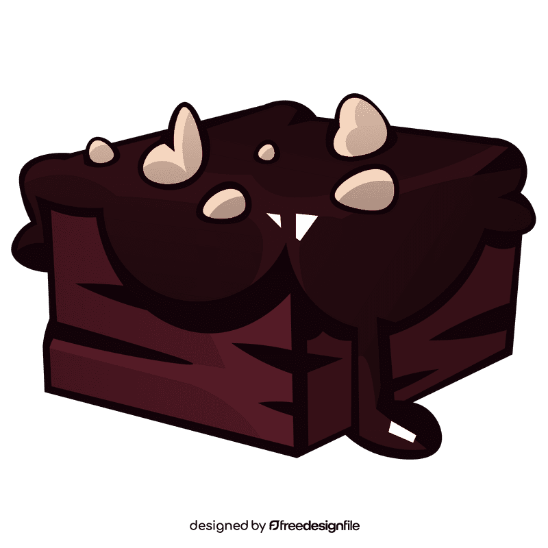 Brownie black glaze clipart