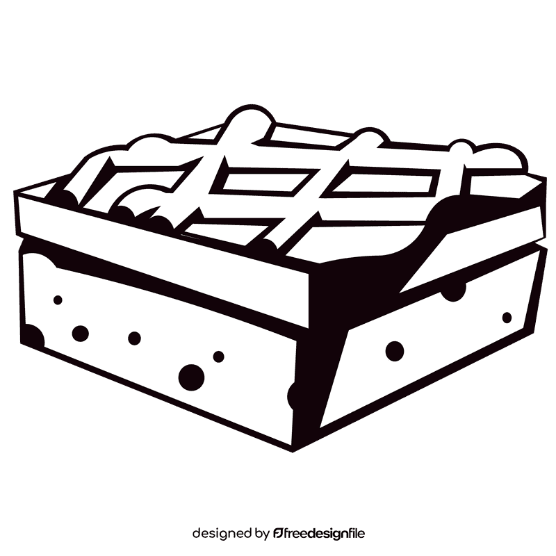 Brownie chech black and white clipart