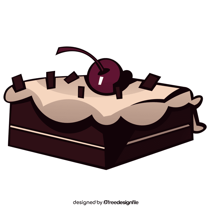 Brownie cherry clipart