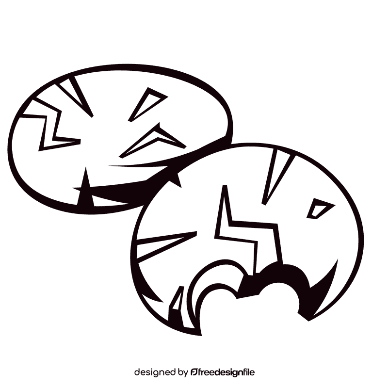 Brownie cookies black and white clipart