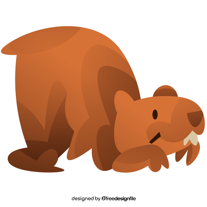 Free cartoon capybara animal clipart