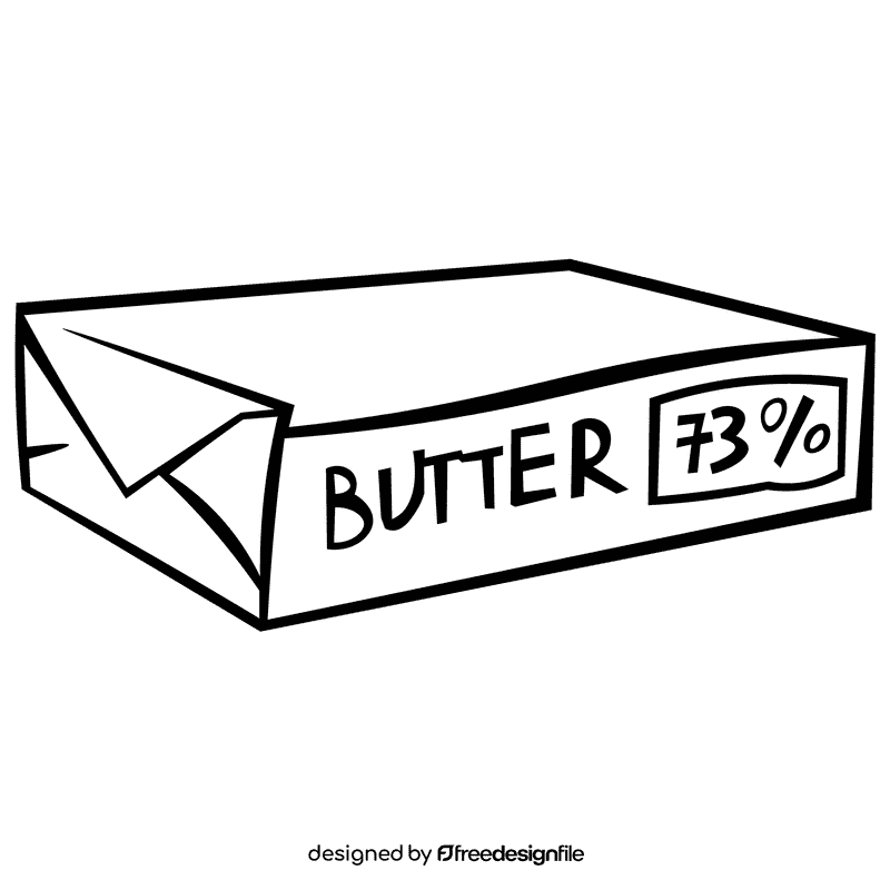 Butter butter black and white clipart