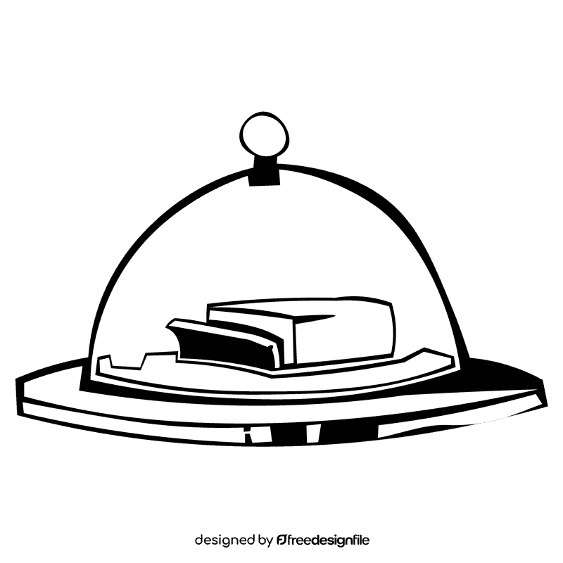 Butter service black and white clipart