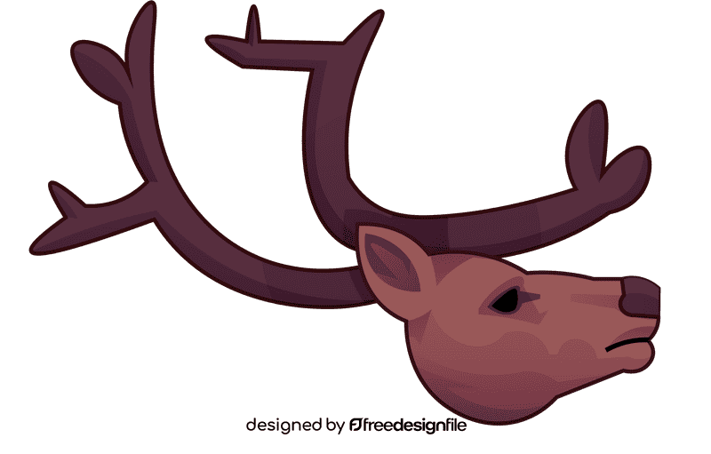 Caribou head clipart
