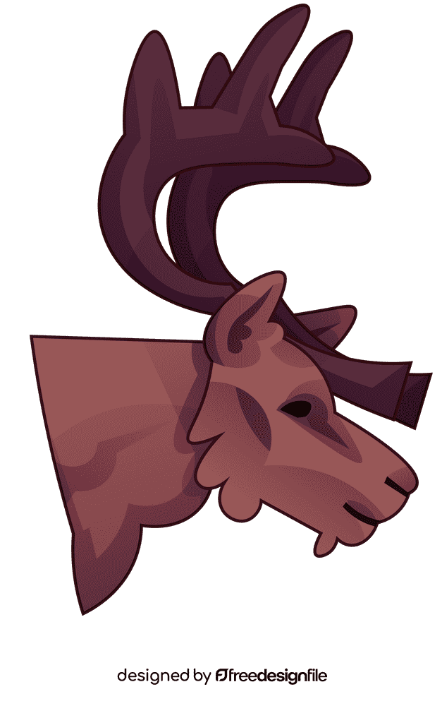 Caribou head clipart
