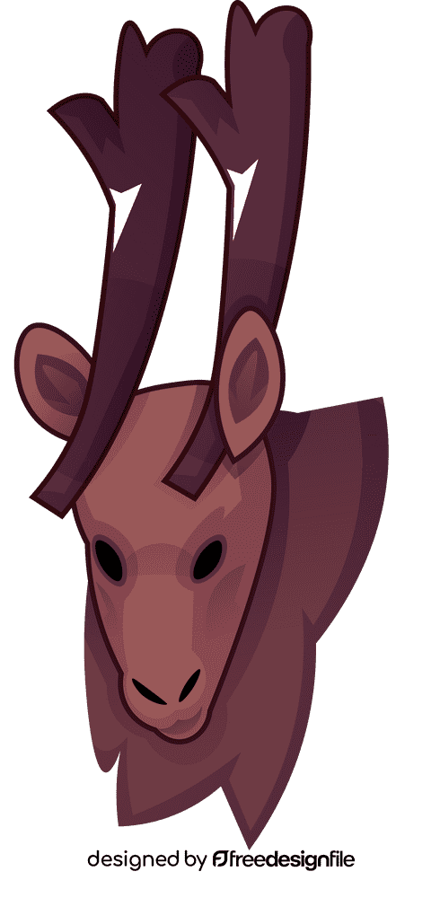 Caribou head clipart