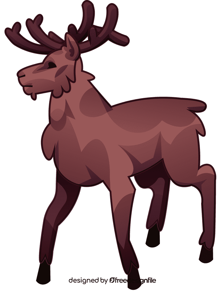 Caribou waiting clipart